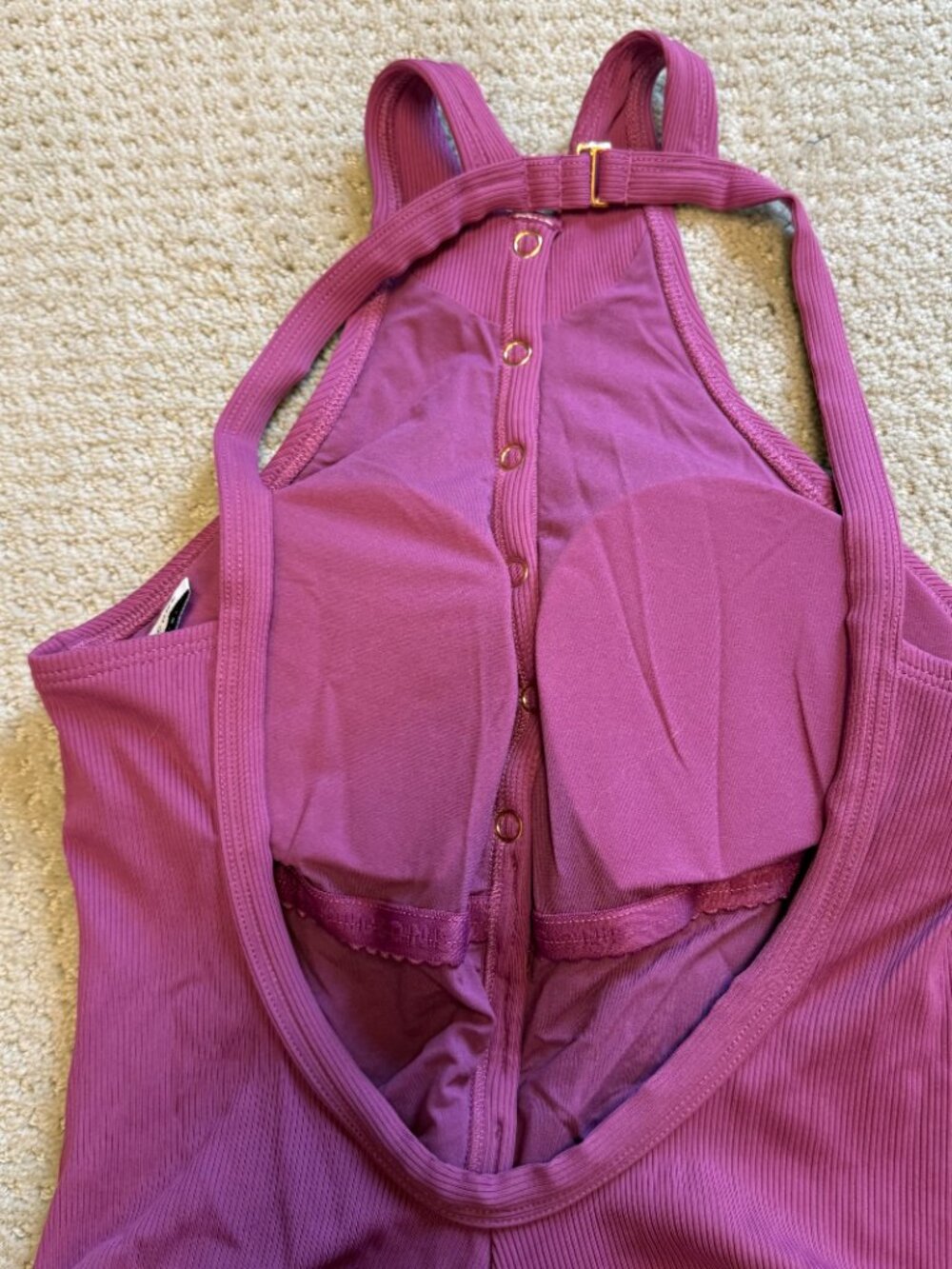 Robin Piccone Amy High Neck One Piece Swimsuit NWOT Ribbed Size 12 - Picture 7 of 10